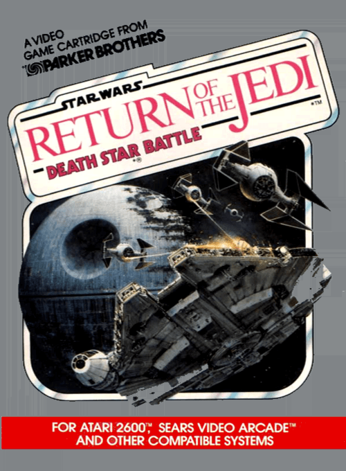 Star Wars Return of the Jedi Death Star Battle box art for Atari 2600